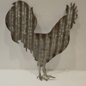 Rustic Metal Rooster Wall Art